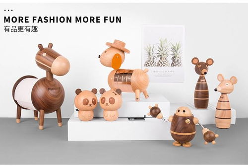 汤河店创意礼品家居 欧式绅士狗木制日历与通讯设备的完美融合